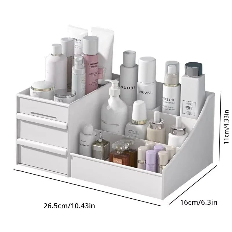 Sminkförvaring med lådor – transparent organizer