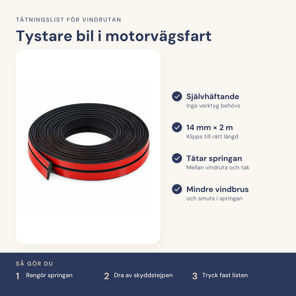 Tätningslist för vindrutan