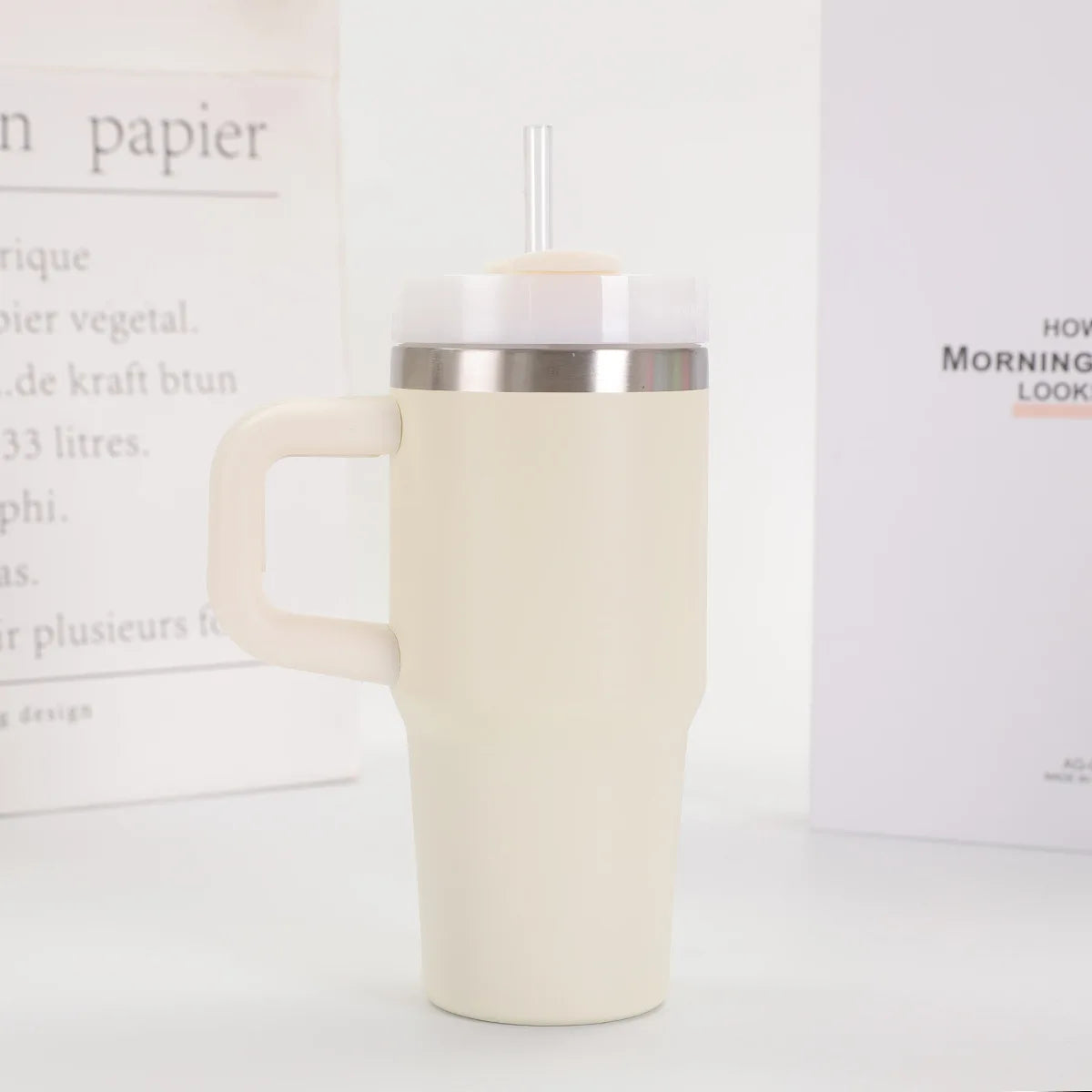 Termosmugg med handtag – 14oz rostfritt stål