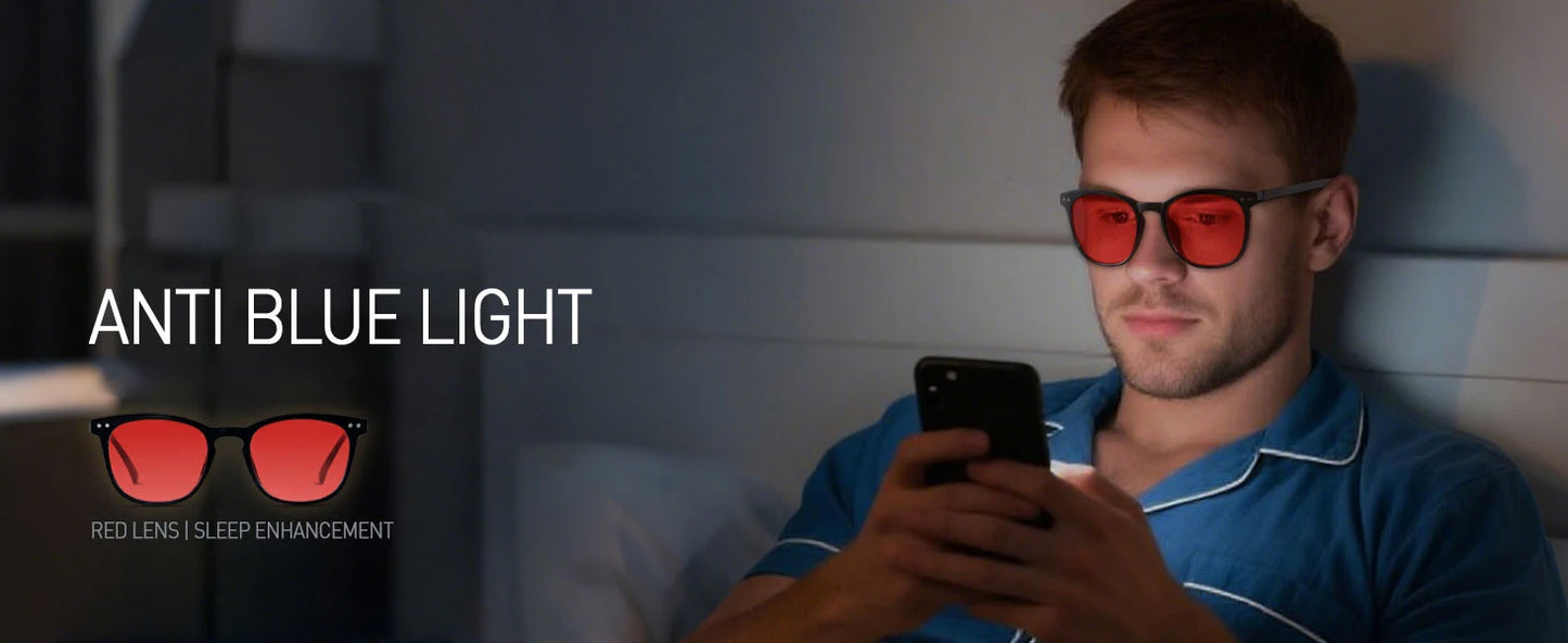 Anti Blue Light Glasses Better Sleep Men Women Anti Eye Strain Protection for Computer Screens and Gaming Sunglasses for Driving
