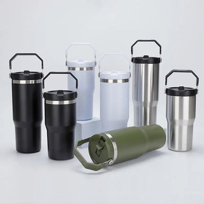 Isolerad vattenflaska – 900 ml med sugrör