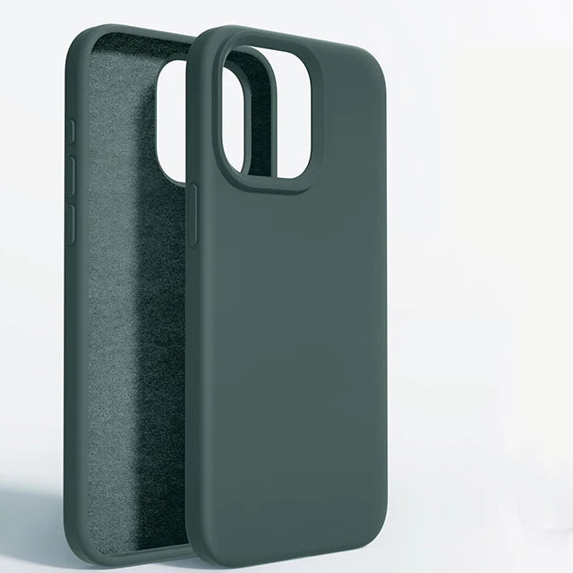 Original Liquid Silicone Case For iPhone 15 14 11 13 12 Pro Max Mini XR X XS 8 7 6 Plus Luxury Phone Cases Shockproof Soft Cover