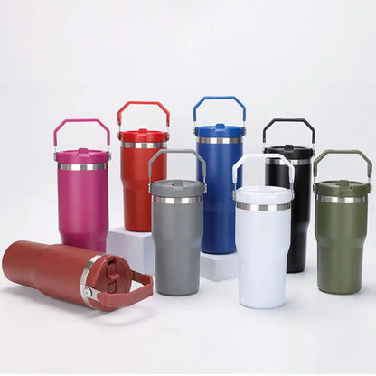 Isolerad vattenflaska – 900 ml med sugrör