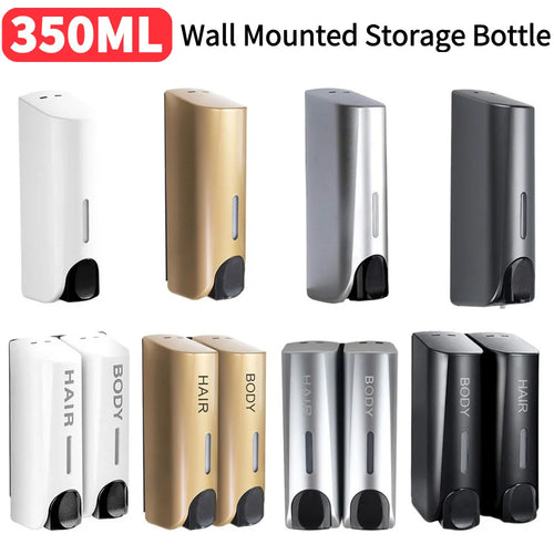 1350ML Shower Bath Shampoo Dispenser Waterproof Shower Gel Lotion Soap Dispenser Wall Mount Refillable for Home Hotel Restaurant