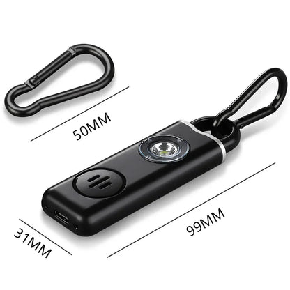Personlarm 130 dB – med siren och ficklampa