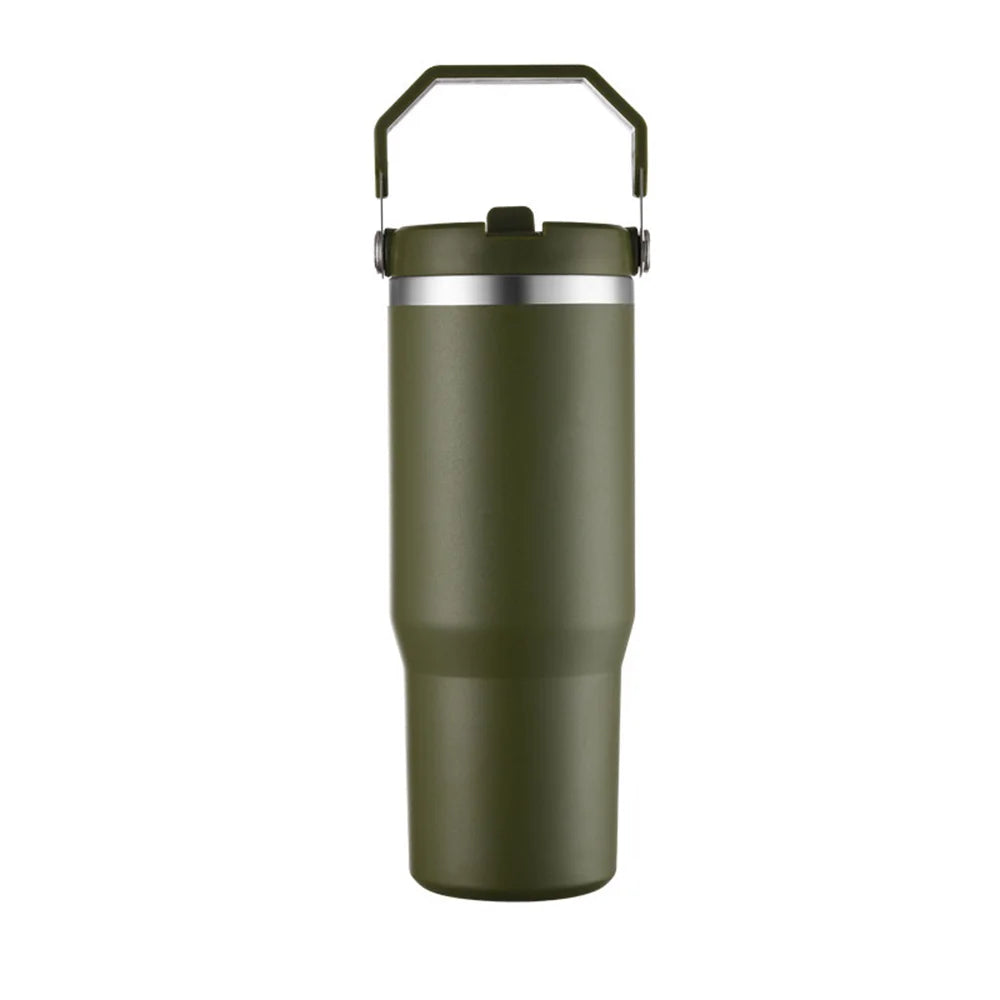 Isolerad vattenflaska – 900 ml med sugrör