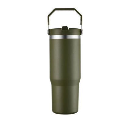 Isolerad vattenflaska – 900 ml med sugrör
