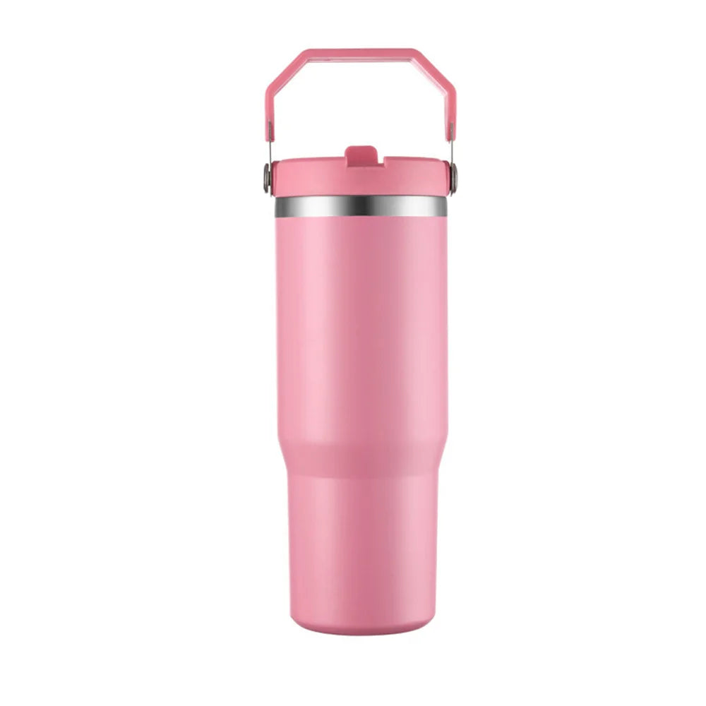 Isolerad vattenflaska – 900 ml med sugrör