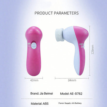 Electric 5-in-1 Facial Cleansing Brush, Multi-functional Rotating Massage Pore Cleansing Beauty Device Pore Cleaner
