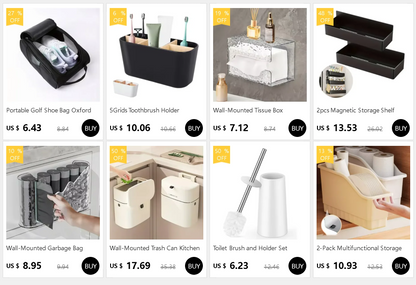Kitchen Wall-mounted Adhesive Storage Rack Multifunctional Cabinet Door Storage Box Under Sink Drawer Shelf Bathroom Organizer