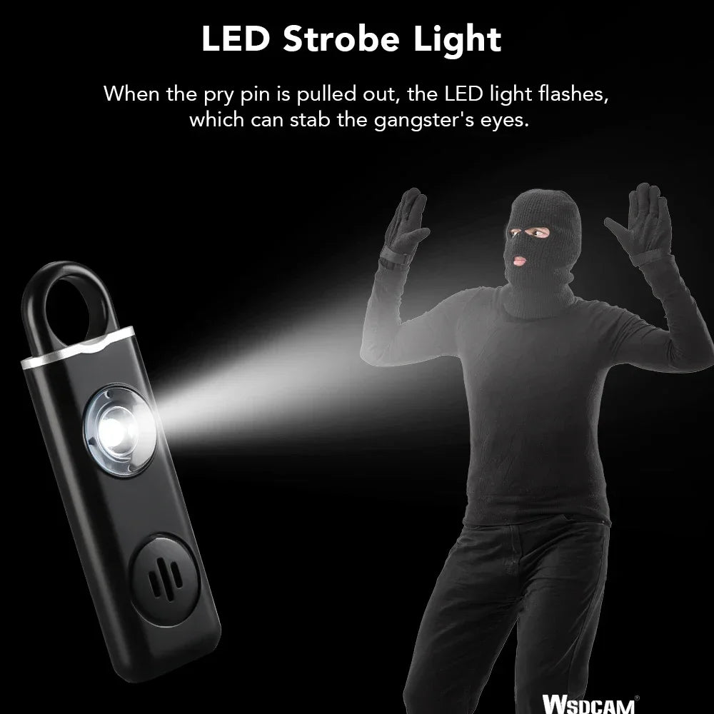 Personlarm 130 dB – med siren och ficklampa