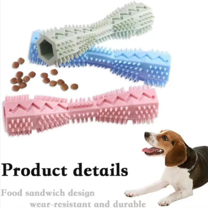 Resistant Bite Resistant Pet Toy Toothbrush Bone Sturdy Dog Toy Interactive Puppy Game Toy Dog Bone Rubber Puppy Chew Toy Dog