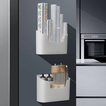 Kitchen Wall-mounted Adhesive Storage Rack Multifunctional Cabinet Door Storage Box Under Sink Drawer Shelf Bathroom Organizer