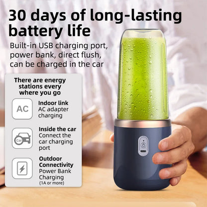 Portabel smoothieblender – 400 ml laddbar