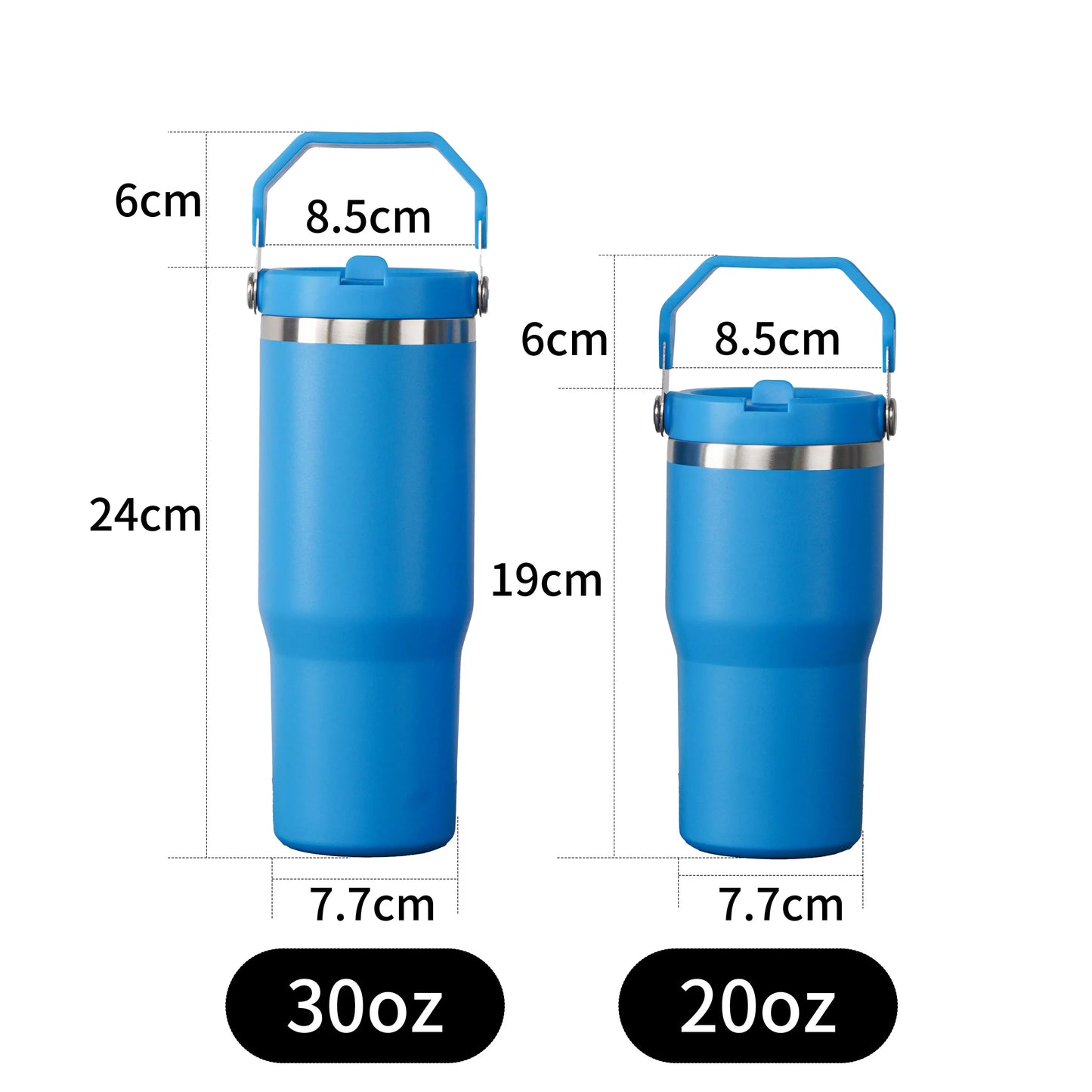 Isolerad vattenflaska – 900 ml med sugrör