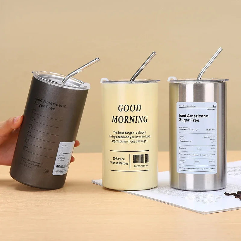 Stålmugg med lock – 600 ml isolerad design