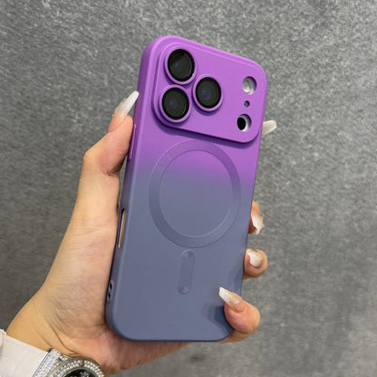 Luxury Gradient Soft TPU Case For iPhone 17 Air 16E 16 15 14 13 12 11 Pro Max 17Pro iPhone17 Magnetic Wireless Charge Full Cover