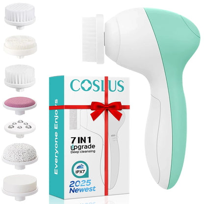 Electric 5-in-1 Facial Cleansing Brush, Multi-functional Rotating Massage Pore Cleansing Beauty Device Pore Cleaner