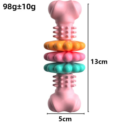Resistant Bite Resistant Pet Toy Toothbrush Bone Sturdy Dog Toy Interactive Puppy Game Toy Dog Bone Rubber Puppy Chew Toy Dog