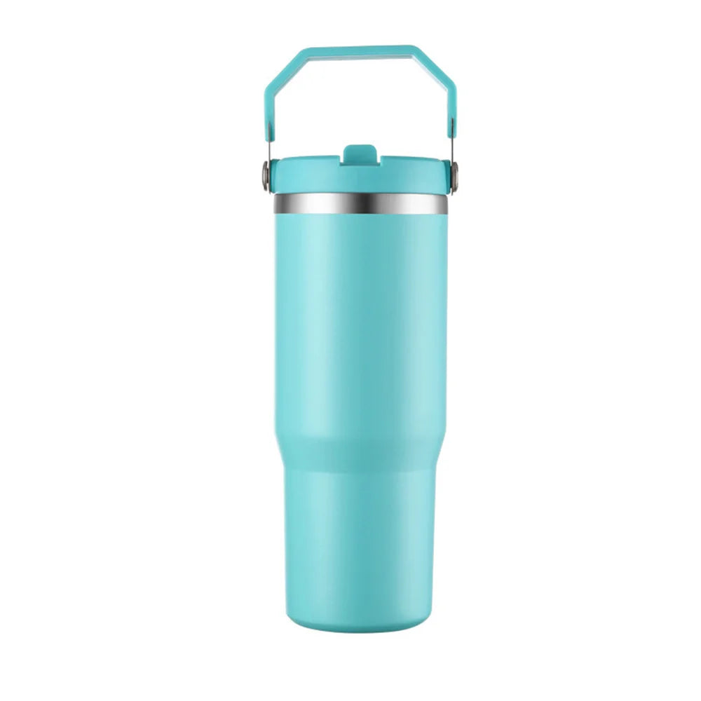 Isolerad vattenflaska – 900 ml med sugrör