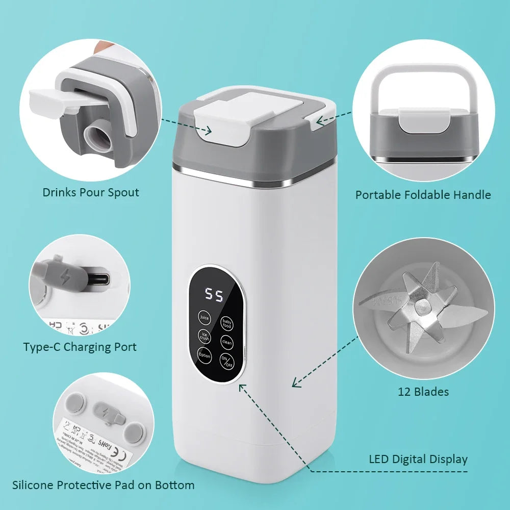 Portabel smoothieblender – 400 ml laddbar