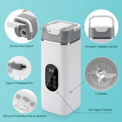 Portabel smoothieblender – 400 ml laddbar