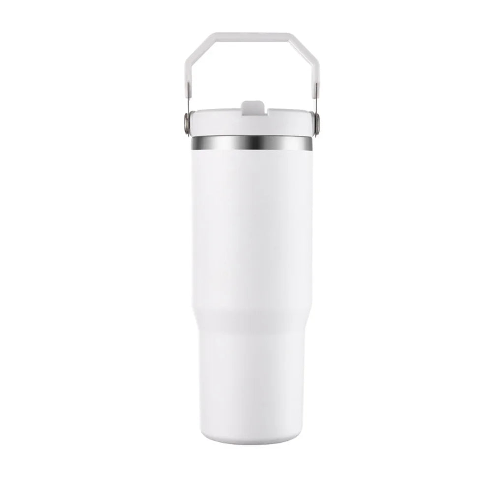 Isolerad vattenflaska – 900 ml med sugrör