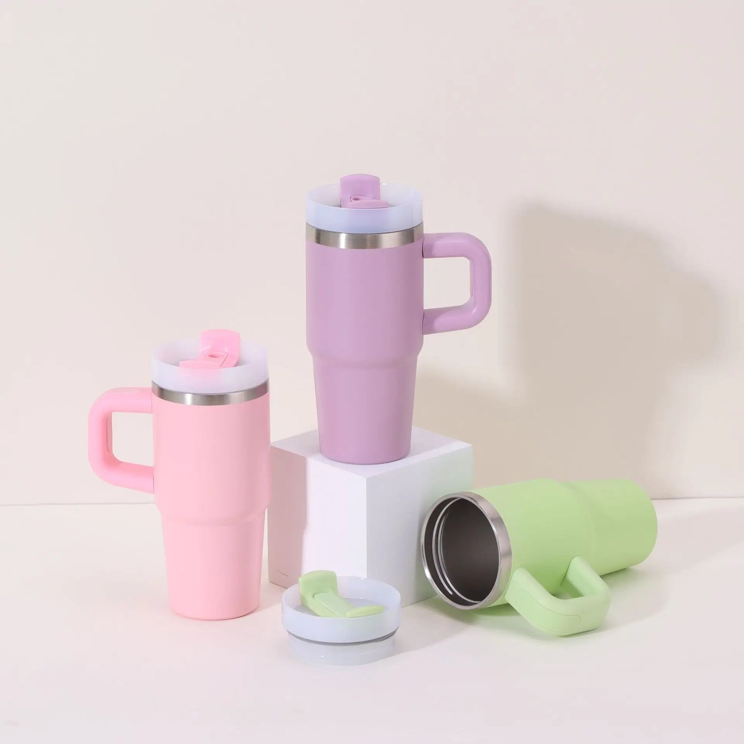 Termosmugg med handtag – 14oz rostfritt stål