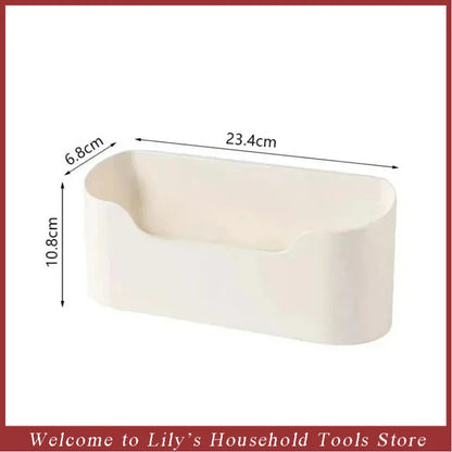 Kitchen Wall-mounted Adhesive Storage Rack Multifunctional Cabinet Door Storage Box Under Sink Drawer Shelf Bathroom Organizer