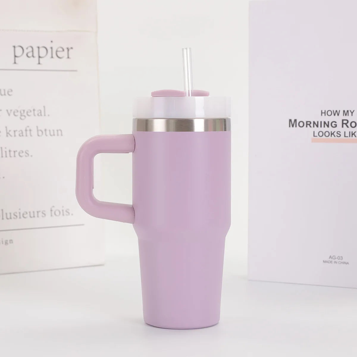 Termosmugg med handtag – 14oz rostfritt stål