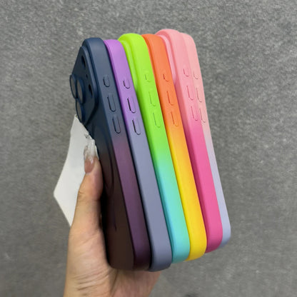 Luxury Gradient Soft TPU Case For iPhone 17 Air 16E 16 15 14 13 12 11 Pro Max 17Pro iPhone17 Magnetic Wireless Charge Full Cover