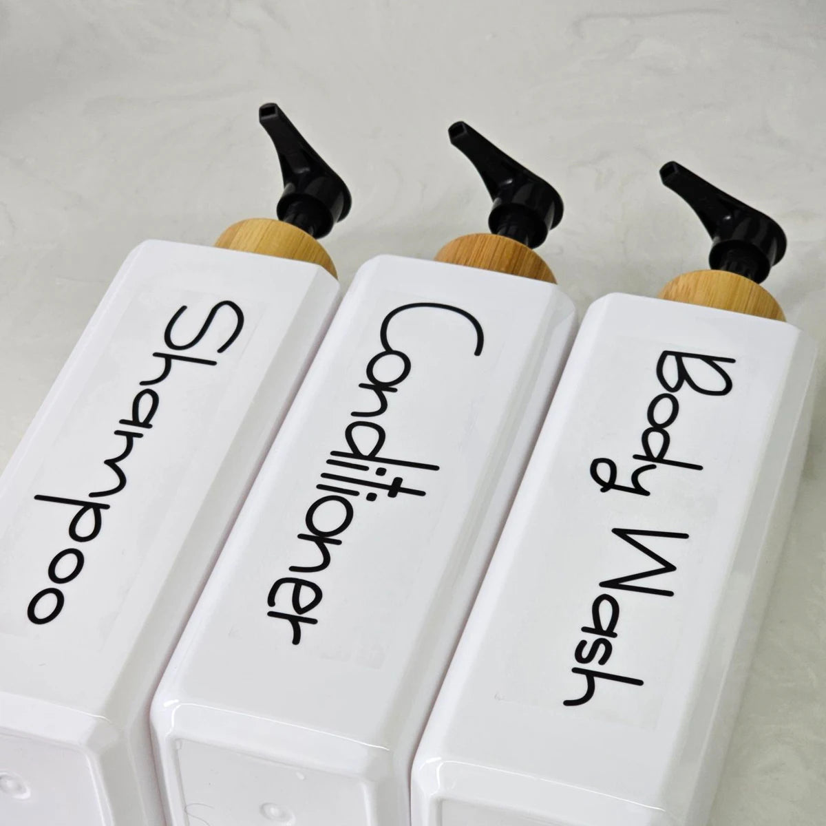 Påfyllningsbara duschflaskor – 3-pack med pump