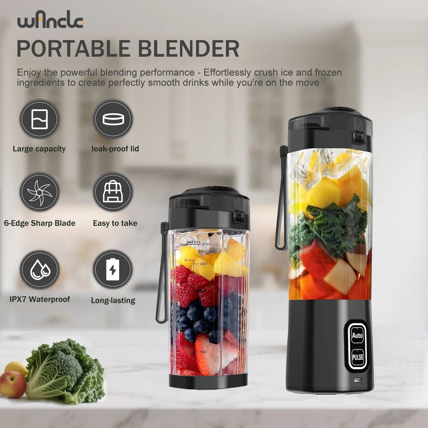 Portabel juiceblender – 700 ml laddbar