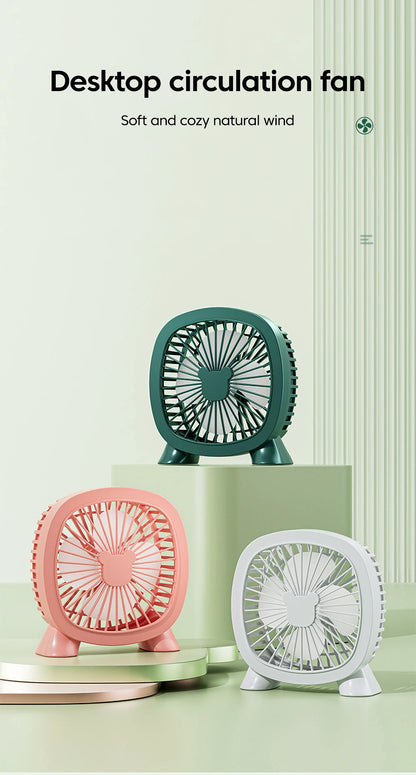 Portable Summer Mini Electric Fan For Home Office School Outdoor Camping Travel USB Direct Plug In Silent Handheld esktop Fan