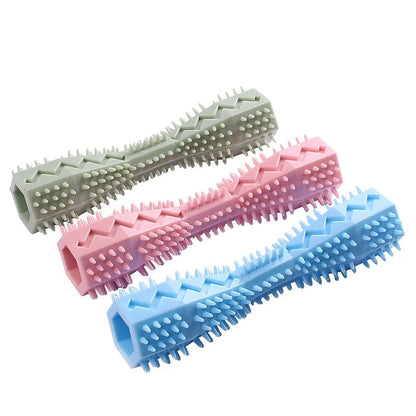 Resistant Bite Resistant Pet Toy Toothbrush Bone Sturdy Dog Toy Interactive Puppy Game Toy Dog Bone Rubber Puppy Chew Toy Dog