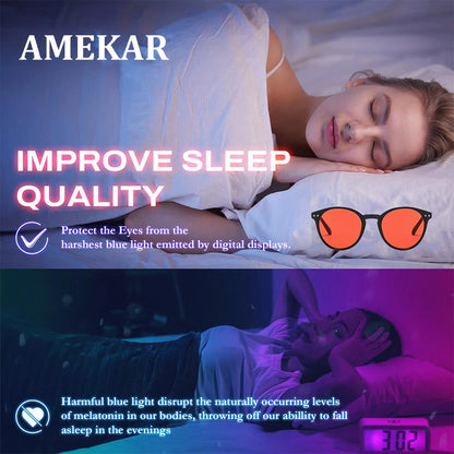 Anti Blue Light Glasses Better Sleep Men Women Anti Eye Strain Protection for Computer Screens and Gaming Sunglasses for Driving