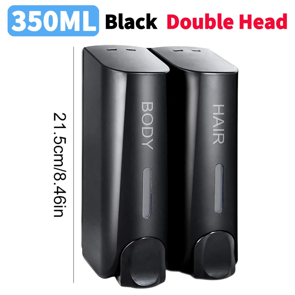 1350ML Shower Bath Shampoo Dispenser Waterproof Shower Gel Lotion Soap Dispenser Wall Mount Refillable for Home Hotel Restaurant
