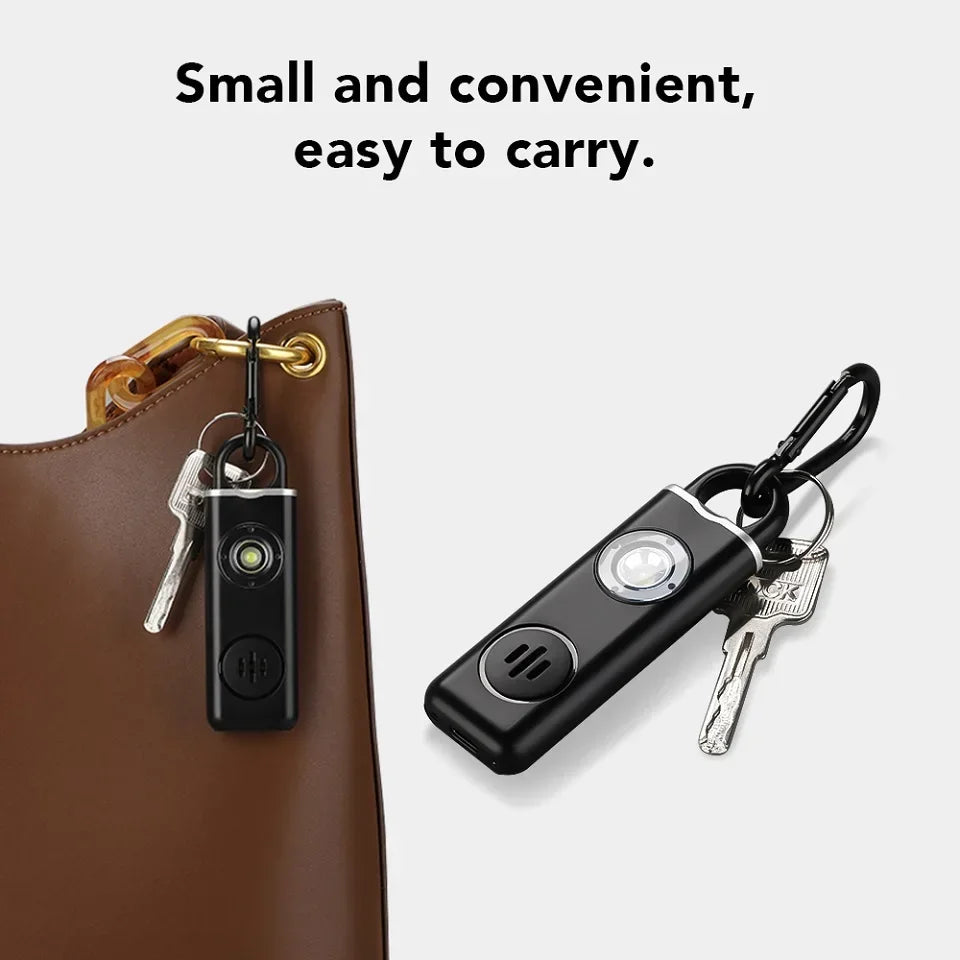 Personlarm 130 dB – med siren och ficklampa