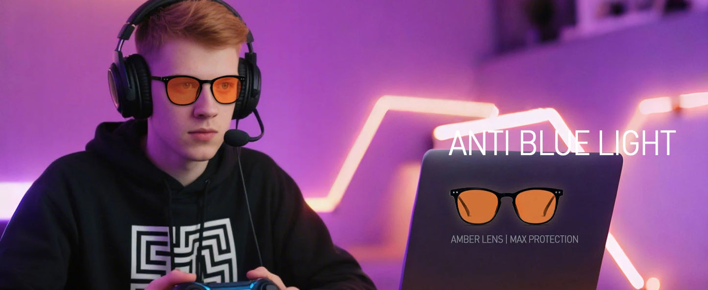 Anti Blue Light Glasses Better Sleep Men Women Anti Eye Strain Protection for Computer Screens and Gaming Sunglasses for Driving
