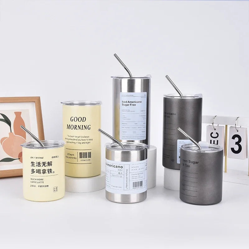 Stålmugg med lock – 600 ml isolerad design