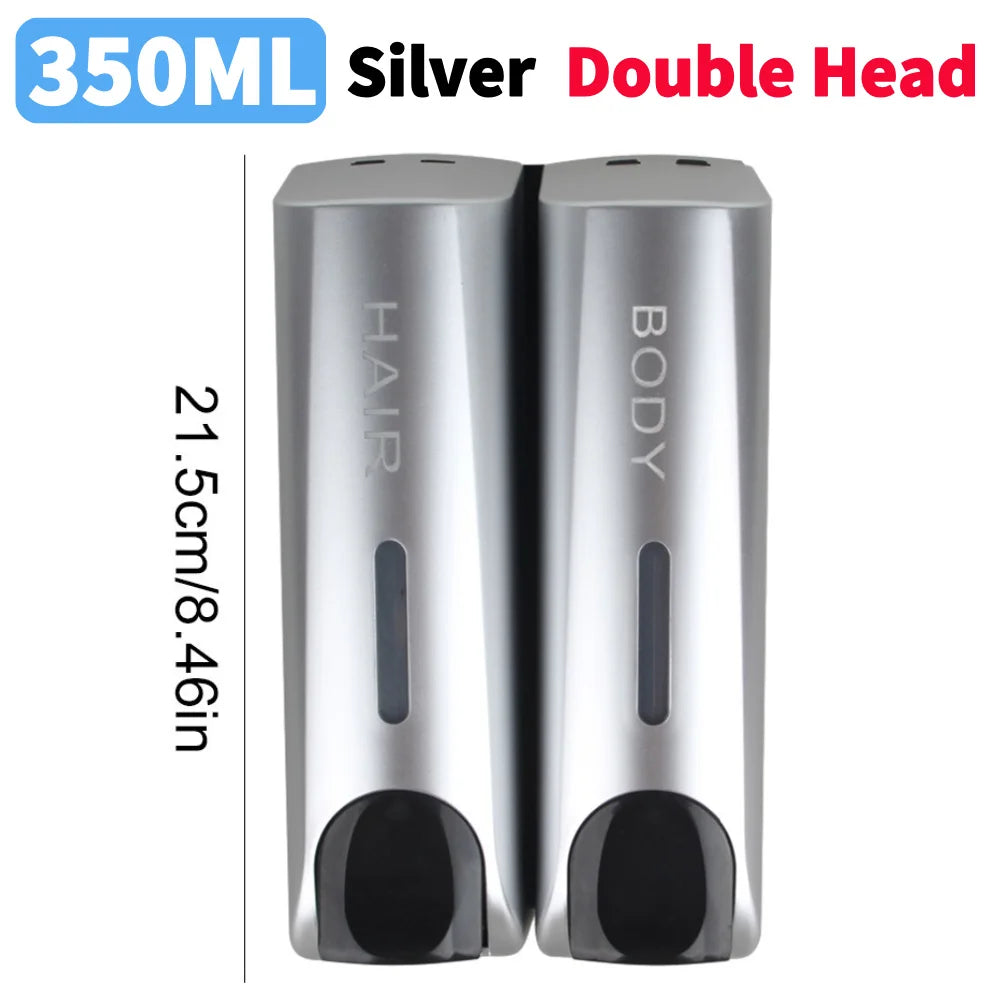 1350ML Shower Bath Shampoo Dispenser Waterproof Shower Gel Lotion Soap Dispenser Wall Mount Refillable for Home Hotel Restaurant