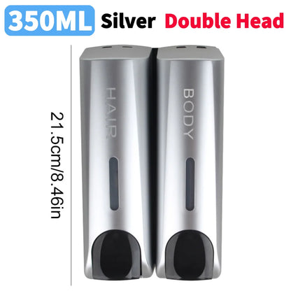 1350ML Shower Bath Shampoo Dispenser Waterproof Shower Gel Lotion Soap Dispenser Wall Mount Refillable for Home Hotel Restaurant