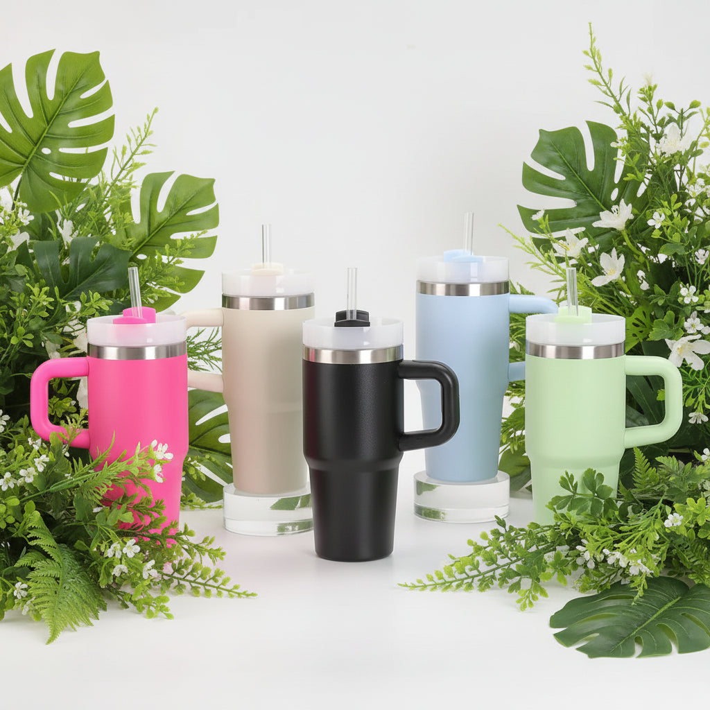 Termosmugg med handtag – 14oz rostfritt stål