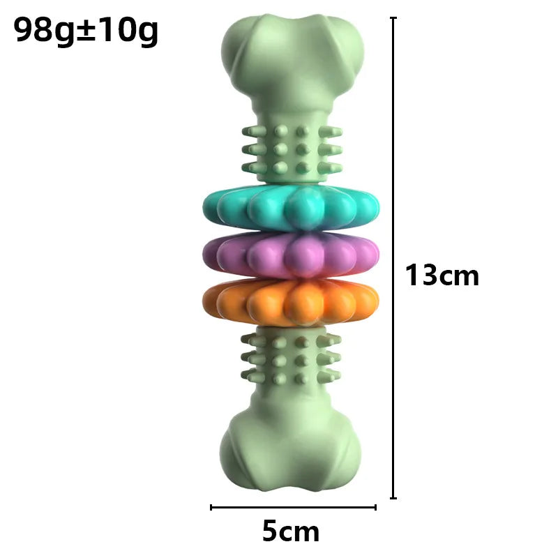Resistant Bite Resistant Pet Toy Toothbrush Bone Sturdy Dog Toy Interactive Puppy Game Toy Dog Bone Rubber Puppy Chew Toy Dog