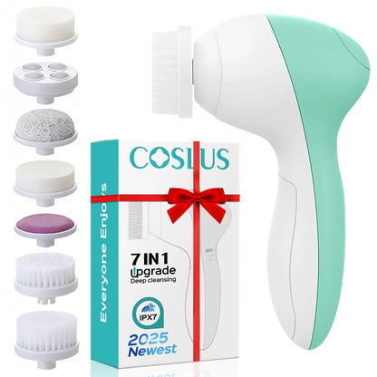 Electric 5-in-1 Facial Cleansing Brush, Multi-functional Rotating Massage Pore Cleansing Beauty Device Pore Cleaner