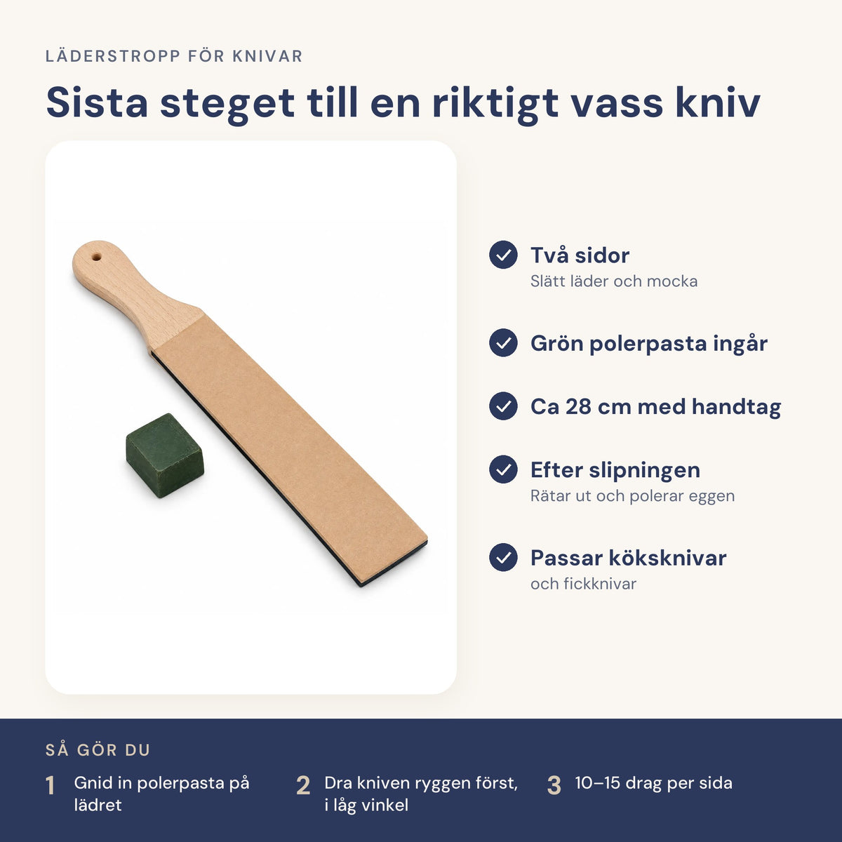 Läderstropp – funktioner och så gör du
